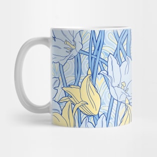 Light Blue Vibrant Tulips Mug